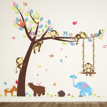Stickers muraux d&#39;art amovibles pour les enfants, filles, décoration, sticker mural bébé